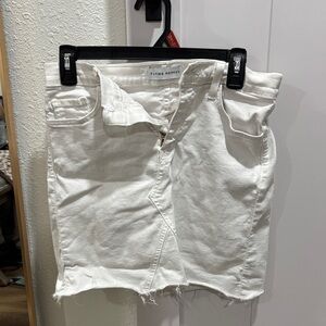 Flying Monkey Off-White Denim Skirt